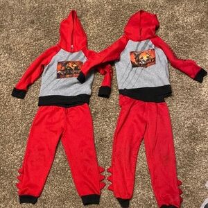 Jurassic park matching twin sweatsuits